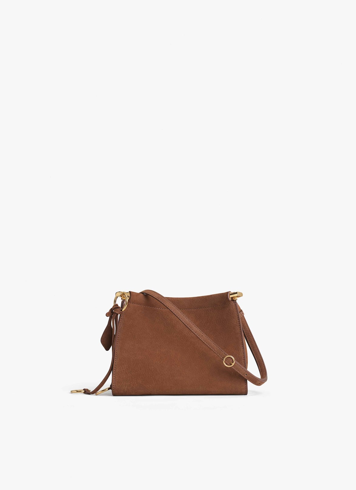 LE CLICK SMALL SQUARE BAG IN NUBUCK  ALAÏA UMBER LE CLICK SMALL SQUARE BAG IN NUBUCK